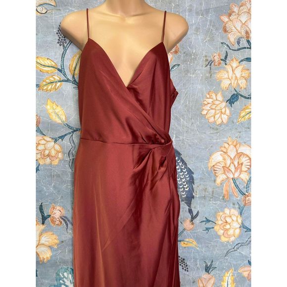 Anthropologie Freya Satin Charmeuse Dress - Picture 7 of 9